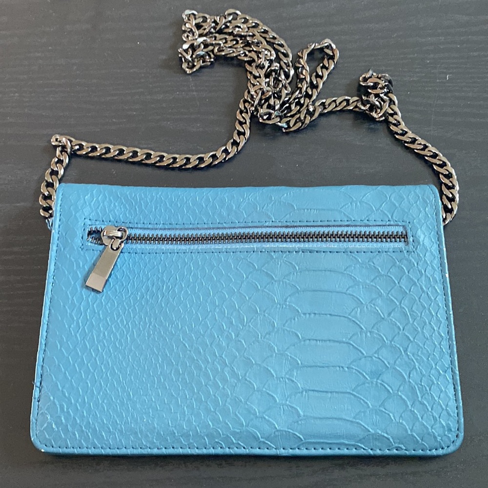 Blue scale multi card crossbody - Picture 2 of 5